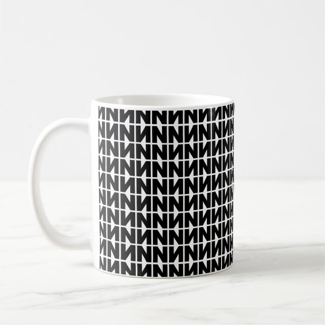 Mug Lettre en gras N Alphabet Motif (Gauche)
