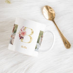 Mug LETTRE FLEUR D'OR ACTUELLE B | Deux monogrammes ph<br><div class="desc">LETTRE FLEUR D'OR ACTUELLE B | Deux monogrammes photo</div>