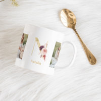 LETTRE FLEUR D'OR ACTUELLE N | Deux monogrammes ph