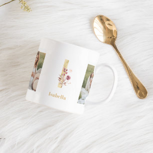 Mug LETTRE FLEUR D'OR I   Deux monogrammes photo