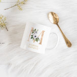 Mug LETTRE FLEURIE D'OR ACTUELLE M | Monogramme<br><div class="desc">LETTRE FLEURIE D'OR ACTUELLE M | Monogramme</div>