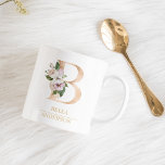 Mug LETTRE FLEURIE OR ACTUELLE B | Monogramme<br><div class="desc">LETTRE FLEURIE OR ACTUELLE B | Monogramme</div>