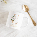 Mug LETTRE FLEURIE OR ACTUELLE E | Monogramme<br><div class="desc">LETTRE FLEURIE OR ACTUELLE E | Monogramme</div>