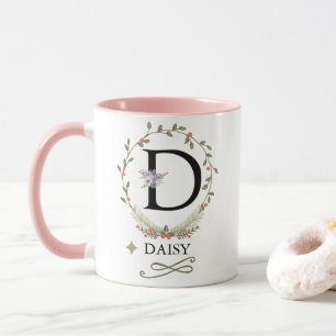 Mug LETTRE FLORALE COLUE D MONogramme