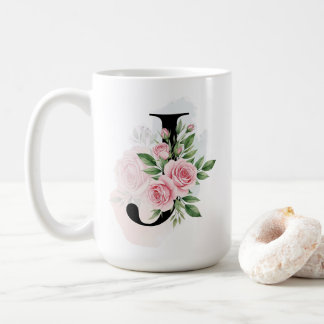 Mug LETTRE Florale J - Pastel Adulte