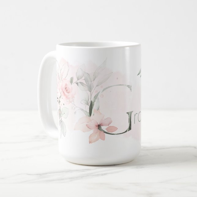 Mug Lettre G Rose rose rose rose pâle (Devant gauche)
