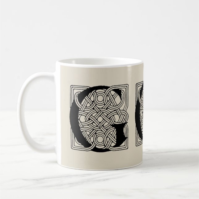 Mug LETTRE G Vintage Céleste Knot Monogramme (Gauche)