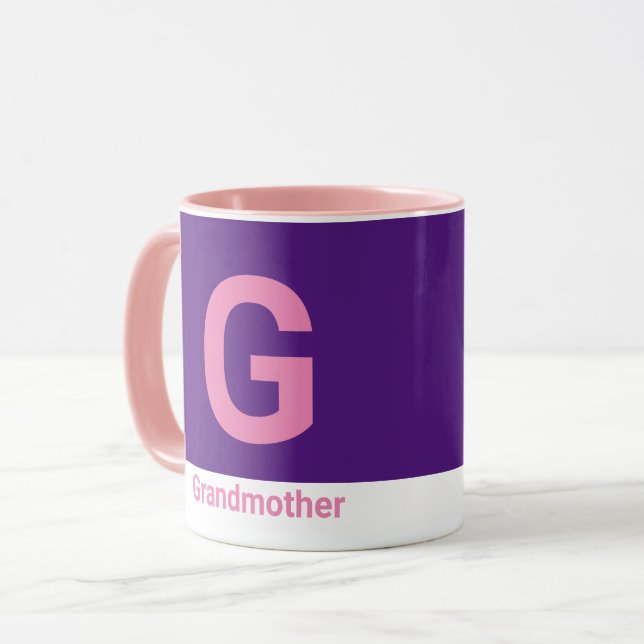 Mug Lettre grand-mère moderne Café (Devant gauche)
