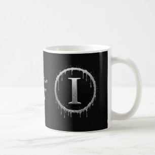 Mug Lettre I argent givré