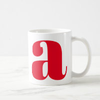 Lettre initiale de Monogramme moderne en rouge