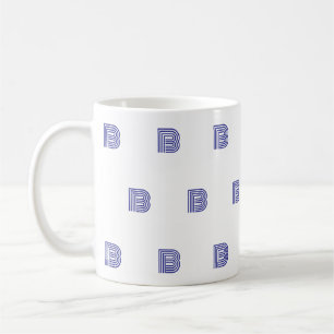 Mug Lettre initiale de monogramme motif simple moderne