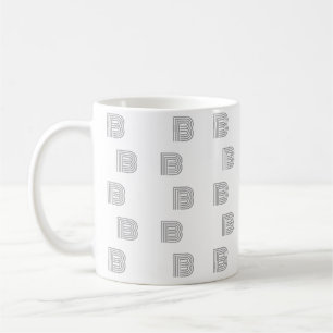 Mug Lettre initiale de monogramme motif simple moderne