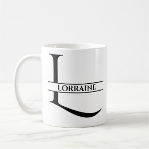 Mug Lettre initiale élégante personnalisée L
