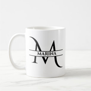 Mug Lettre initiale élégante personnalisée M