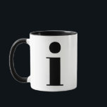 MUG LETTRE INITIALE MONÂTRE MODÈLE NOIR ET BLANC<br><div class="desc">Joli moderne i monogramme en noir et blanc. Si votre lettre préférée ne fonctionne pas sur cette tasse,  s'il vous plaît voir la collection de tasse monogramme pour la lettre que vous voulez ou contactez-moi.</div>