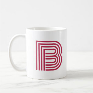 Mug Lettre Initiale Monogramme Moderne Design Simple