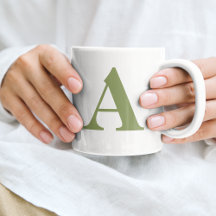 Lettre initiale Monogramme Moderne Élégant Vert Sa