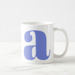 Mug Lettre initiale Monogramme moderne en Périwinkle<br><div class="desc">Joli monogramme moderne avec la première lettre de votre choix,  en perwinkle violet.</div>