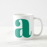 Mug Lettre initiale Monogramme moderne en vert émeraud<br><div class="desc">Joli monogramme moderne avec la première lettre de votre choix,  en Emerald Green</div>