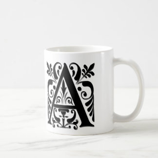 Mug Lettre initiale Monogramme - style de coupe de pap