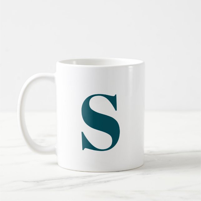 Mug Lettre Initiale Monogramme tendance Moderne Cool é (Gauche)