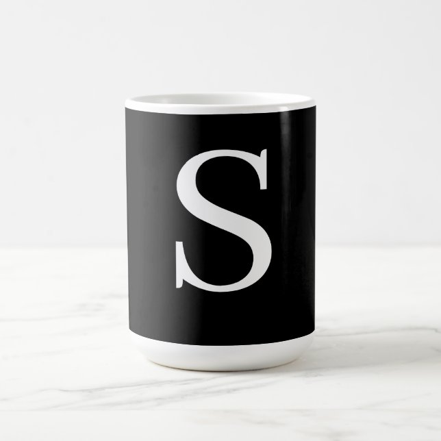 MUG LETTRE INITIALE NOIRE ET BLANCHE MINUSCULE MONOMOB (Centre)