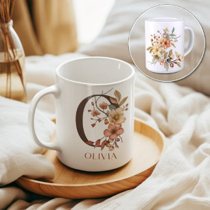 Mug LETTRE Jardin d'automne O Aquarelle tendance