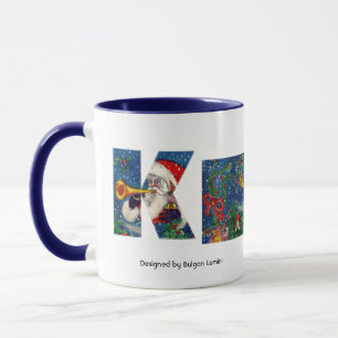 MUG LETTRE K DE NOËL / MONOGRAM DE SANTA CLAUS
