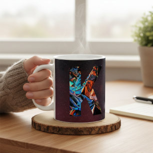 Mug Lettre K Holographique Galaxie Cosmique Initiale