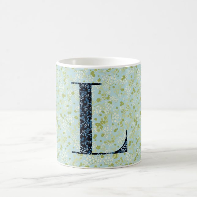 Mug Lettre L vert clair et bleu liberté (Centre)