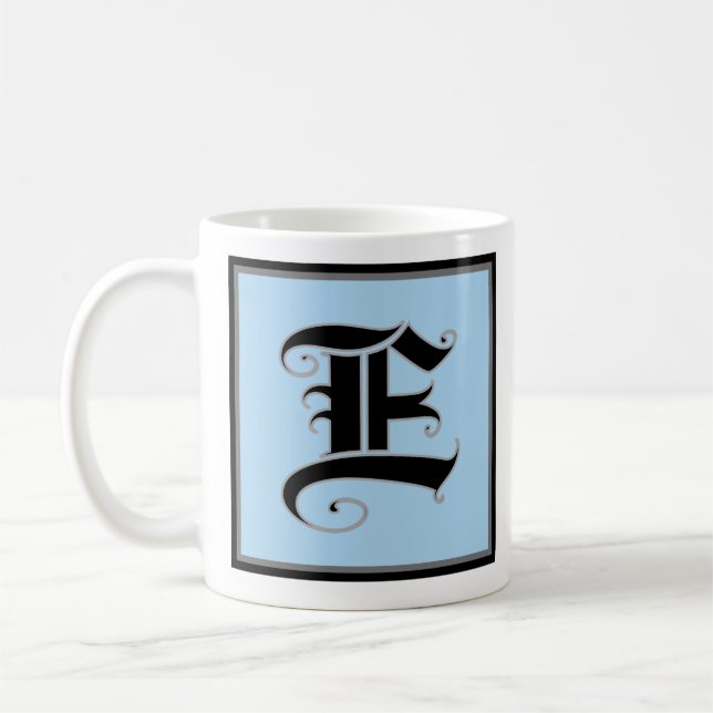 Mug Lettre majuscule calligraphique E (Gauche)