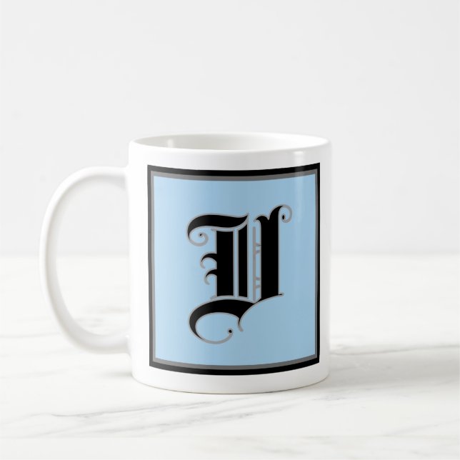 Mug LETTRE MAJUSCULE Calligraphique V (Gauche)