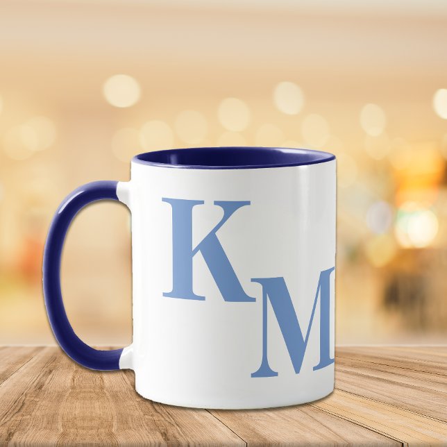 Mug LETTRE MINI MORALE Bleu CLAIR MOYENNE BOUGIE (Créateur téléchargé)