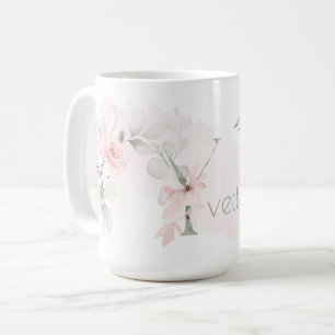 Mug Lettre minuscule Y rose rose pâle