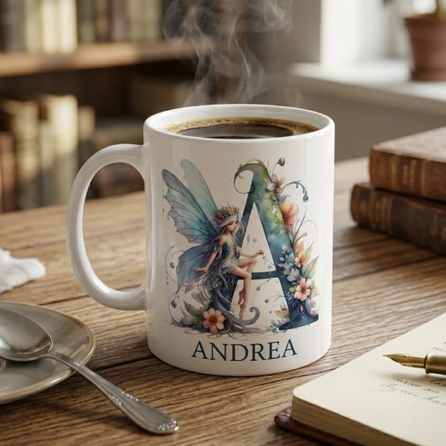 Mug Lettre monogramme de fée A (Créateur téléchargé)