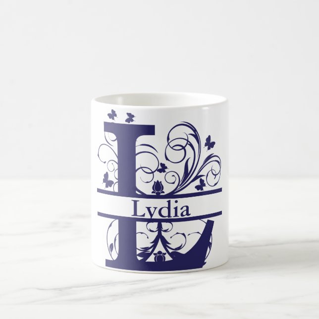 Mug Lettre Monogramme Fancy Split "L" personnalisable (Centre)