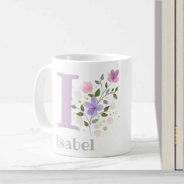 Mug Lettre monogramme I et prénom chrétien (Créateur téléchargé)