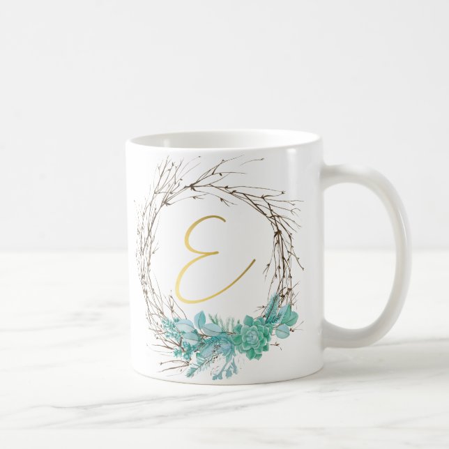 Mug Lettre monographie E en couronne (Droite)