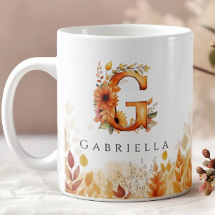 MUG LETTRE MONOGRAPHIQUE D'AUTOMNE G