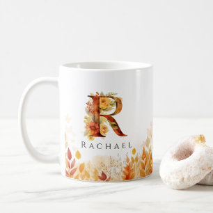 Mug LETTRE MONOGRAPHIQUE D'Automne ROUTIQUE FEUILLES D