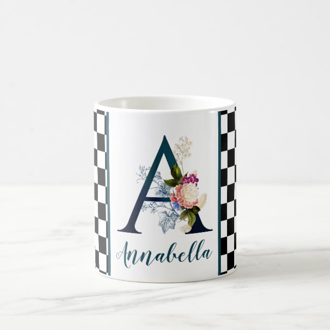 Mug LETTRE MONOGRAPHIQUE Florale A fantaisie en carton (Centre)