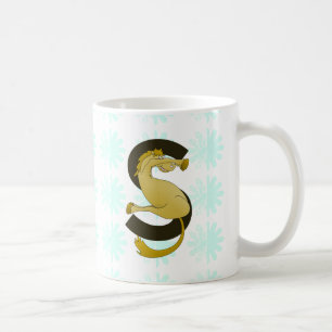 Mug LETTRE MONOGRAPHIQUE S Pony Motif Fleur détendu