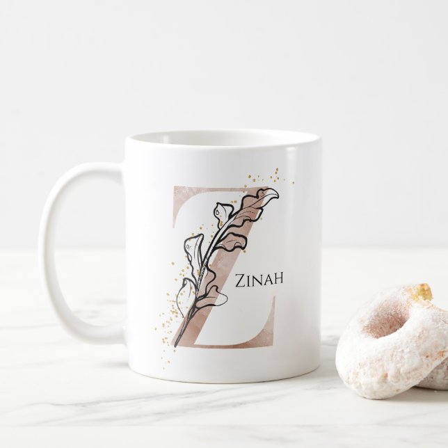 Mug LETTRE MORALE INITIALE Z BOHON Personnalisée (Avec donut)