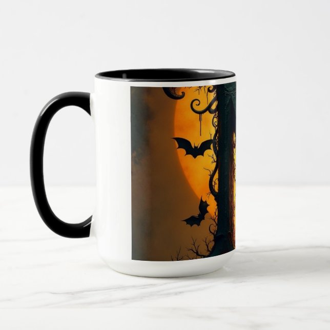 Mug Lettre N Halloween Simple Larme (Gauche)