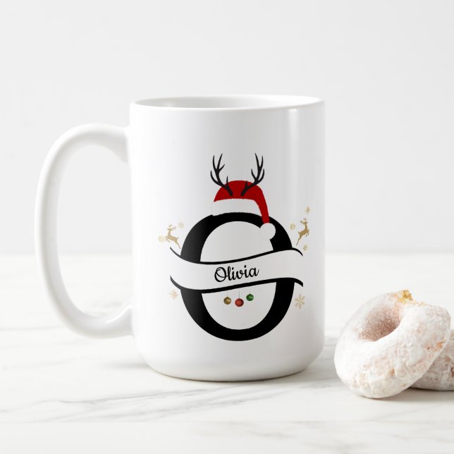 Mug Lettre O Alphabet de Noël  (Avec donut)