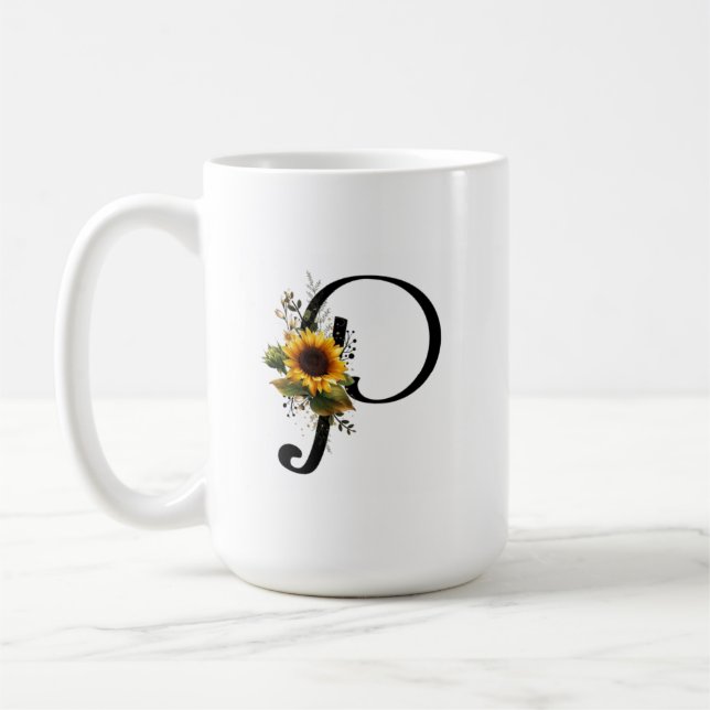 Mug LETTRE PARFÈCE Tournesol Chemise graphique pour fe (Gauche)