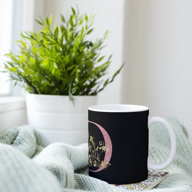 Mug Lettre Parties scintillant rose D (Créateur téléchargé)