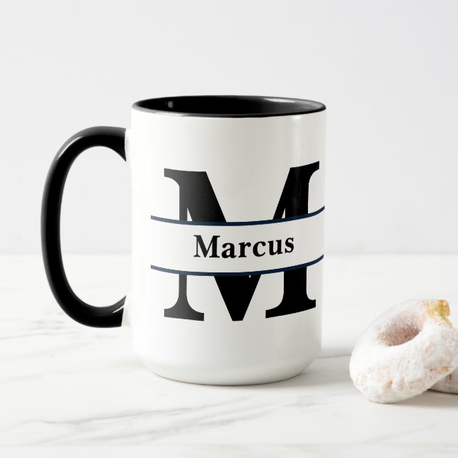 Mug Lettre personnalisée et nom (Avec donut)