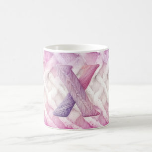 MUG LETTRE POPULAIRE ROSE CHAUD POPULAIRE X