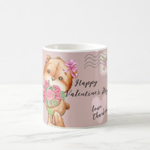 Mug LETTRE POSTALE Teddy Bear Cute Saint Valentin